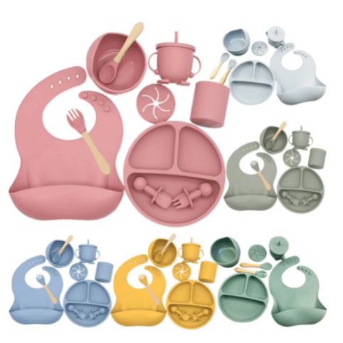 Custom Wholesale Silicone Baby Feeding Set