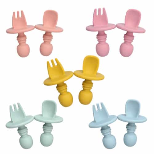 Custom Silicone Baby Spoons And Forks