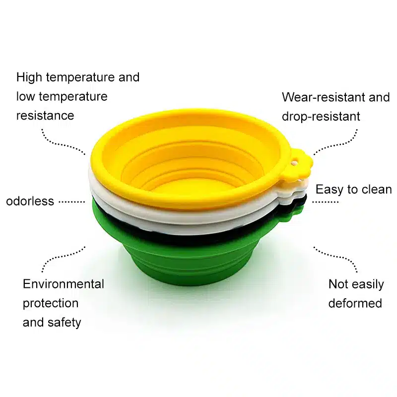 Portable silicone dog bowl supplies