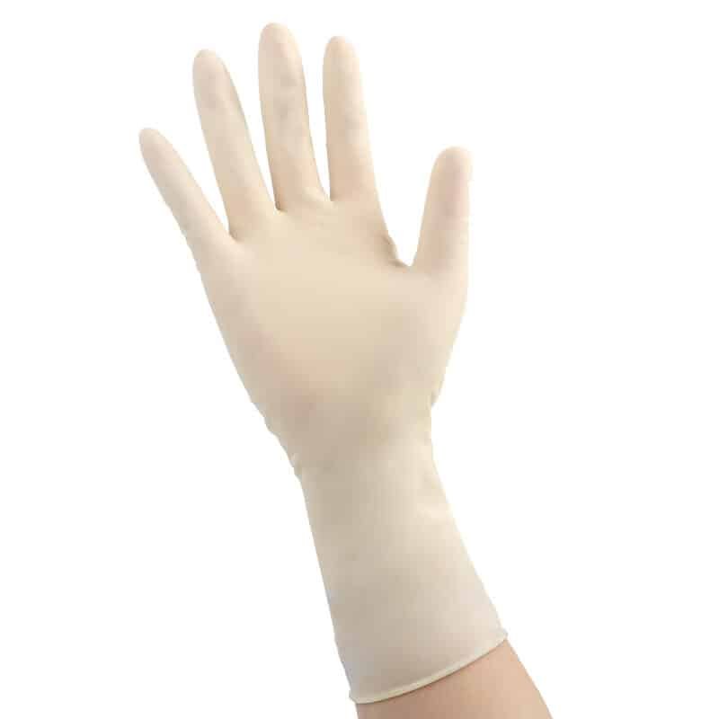 Rubber surgical gloves